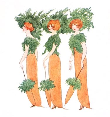 Carrot Vintage Fairytale Illustration