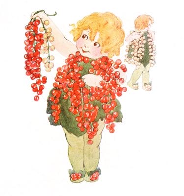 Currant Girl Vintage Fairytale Illustration
