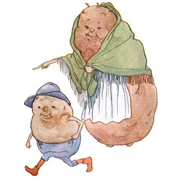 Dame Potato Vintage Fairytale Illustration