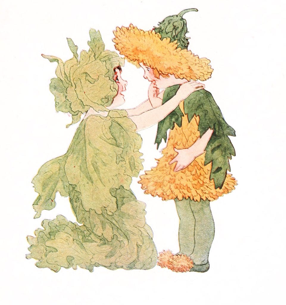 Lettuce Vintage Fairytale Illustration