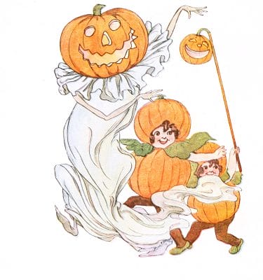 Pumpkin Vintage Fairytale Illustration