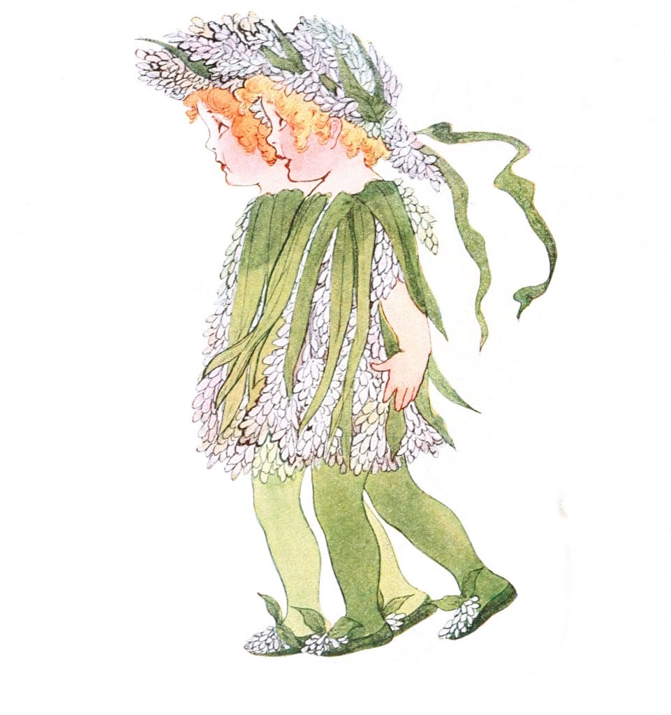 Rice Girls Vintage Fairytale Illustration