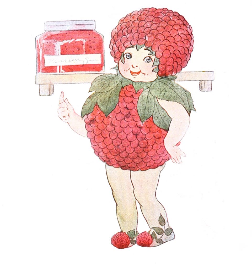 Raspberry Vintage Fairytale Illustration