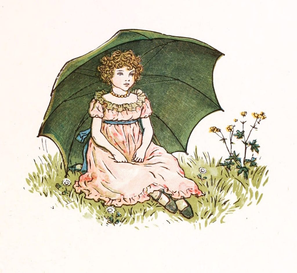 The Little London Girl Under An Unbrella