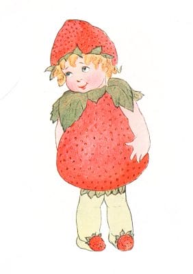 Wild Strawberry Vintage Fairytale Illustration